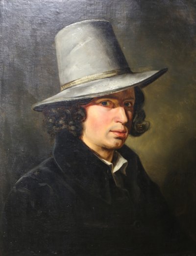 Self-Portrait with Hat by Simon Meister